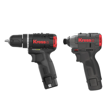 12V Hammer Drill and Impact Wrench Set