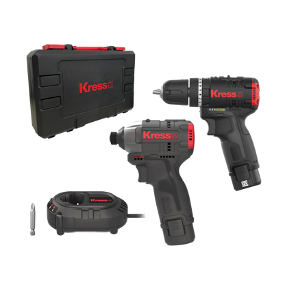 12V Hammer Drill and Impact Wrench Set