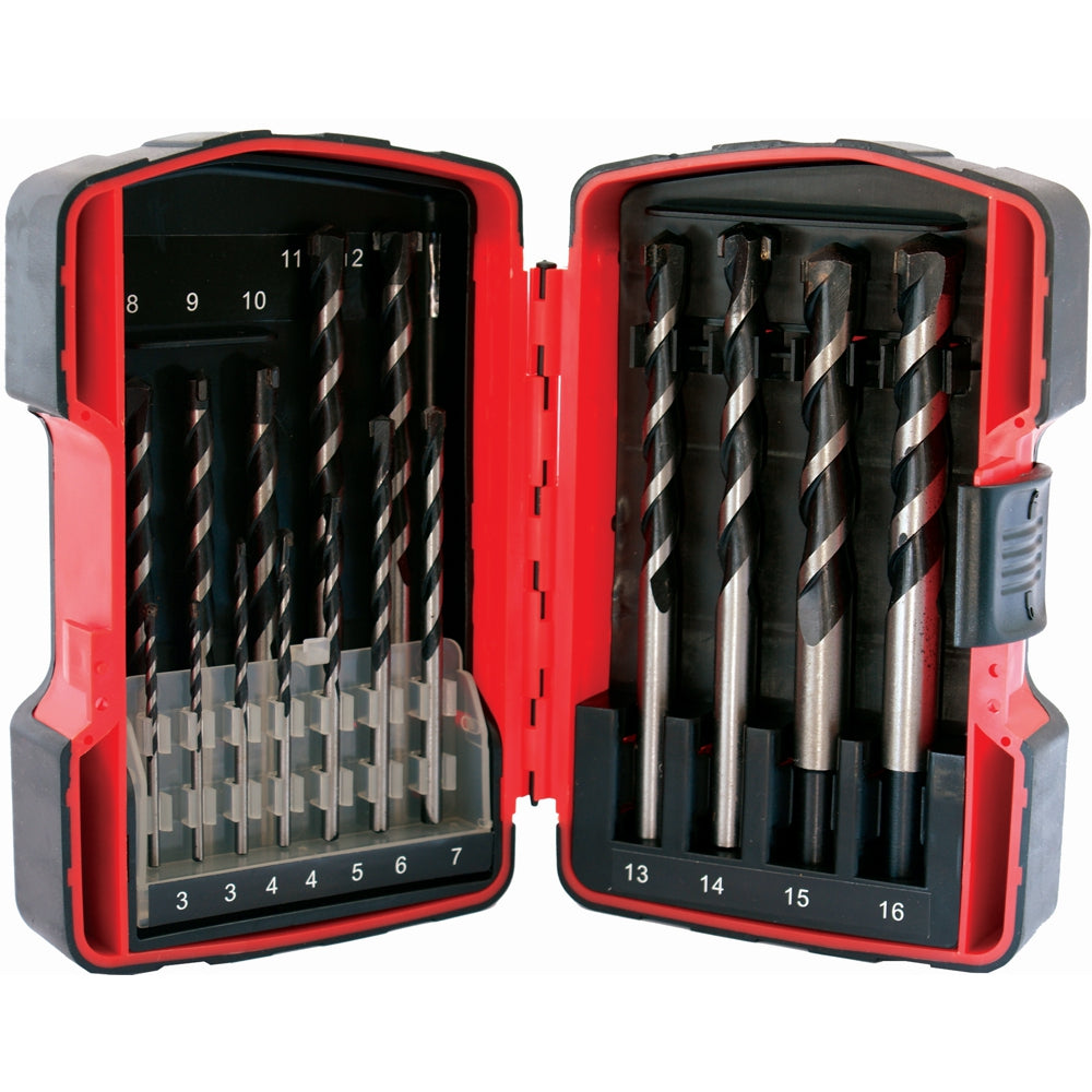 16-Piece Masonry Drill Bit Set