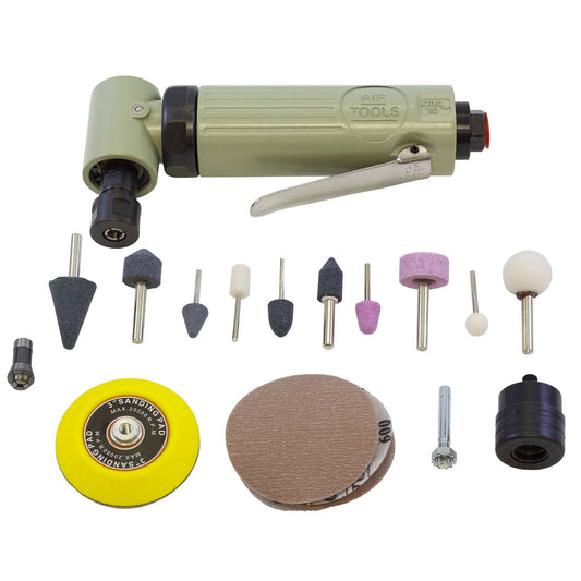 8 Pack 1/4" (6mm) Angle Air Die Grinder Kit