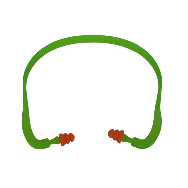 Lime green headband earplugs